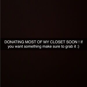DONATING CLOSET